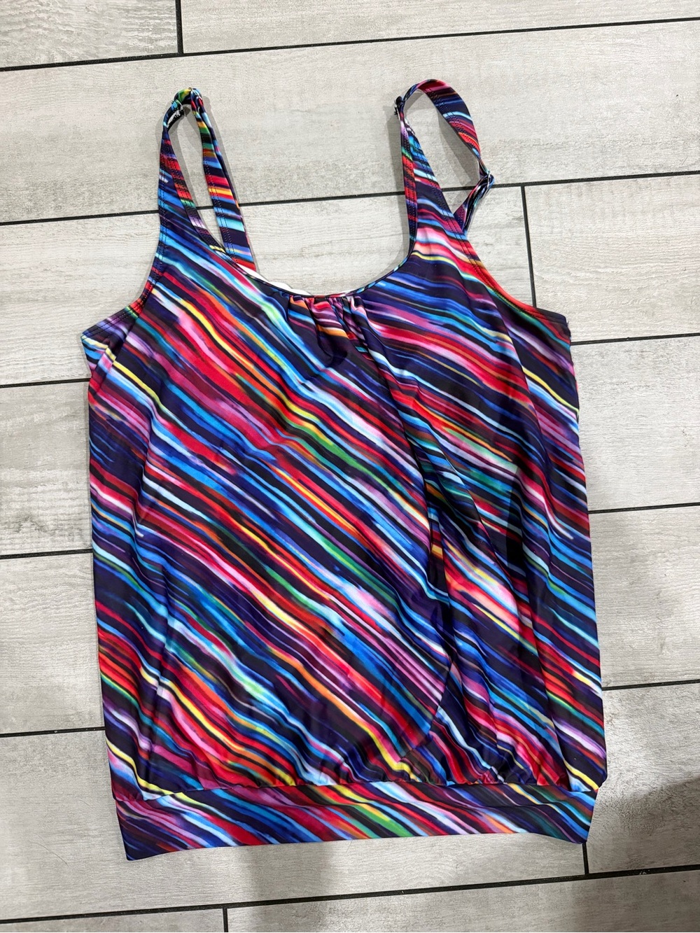 Nique Multicolor Diagonal Stripe Tank Top